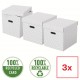 Cutie depozitare cu capac 36 x 32 x 31cm alba recycled fsc 3/set esselte Cutie depozitare cu capac 36 x 32 x 31cm alba recycled fsc 3/set esselte