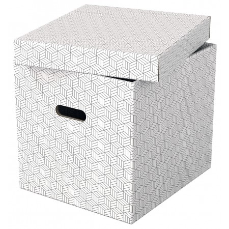 Cutie depozitare cu capac 36 x 32 x 31cm alba recycled fsc 3/set esselte Cutie depozitare cu capac 36 x 32 x 31cm alba recycled fsc 3/set esselte