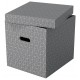 Cutie depozitare cu capac 36 x 32 x 31cm gri recycled fsc 3/set esselte Cutie depozitare cu capac 36 x 32 x 31cm gri recycled fsc 3/set esselte