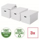 Cutie depozitare cu capac 51 x 35 x 30cm alba recycled fsc 3/set esselte Cutie depozitare cu capac 51 x 35 x 30cm alba recycled fsc 3/set esselte