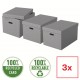 Cutie depozitare cu capac 51 x 35 x 30 cm gri recycled fsc 3/set esselte Cutie depozitare cu capac 51 x 35 x 30 cm gri recycled fsc 3/set esselte
