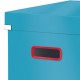 Cutie depozitare cu capac si maner pliabila 32 x 35 x 36 cm albastru celest cosy leitz