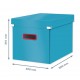 Cutie depozitare cu capac si maner pliabila 32 x 35 x 36 cm albastru celest cosy leitz