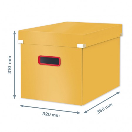 Cutie depozitare cu capac si maner pliabila 32 x 35 x 36 cm galben chihlimbar cosy leitz Cutie depozitare cu capac si maner pliabila 32 x 35 x 36 cm galben chihlimbar cosy leitz