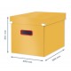 Cutie depozitare cu capac si maner pliabila 32 x 35 x 36 cm galben chihlimbar cosy leitz Cutie depozitare cu capac si maner pliabila 32 x 35 x 36 cm galben chihlimbar cosy leitz