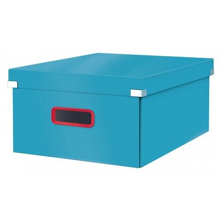Cutie depozitare cu capac si maner pliabila 36 x 20 x 48 cm albastru celest leitz Cutie depozitare cu capac si maner pliabila 36 x 20 x 48 cm albastru celest leitz