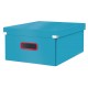 Cutie depozitare cu capac si maner pliabila 36 x 20 x 48 cm albastru celest leitz Cutie depozitare cu capac si maner pliabila 36 x 20 x 48 cm albastru celest leitz