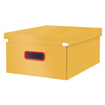 Cutie depozitare cu capac si maner pliabila 36 x 20 x 48 cm galben chihlimbar cosy leitz