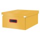 Cutie depozitare cu capac si maner pliabila 36 x 20 x 48 cm galben chihlimbar cosy leitz Cutie depozitare cu capac si maner pliabila 36 x 20 x 48 cm galben chihlimbar cosy leitz