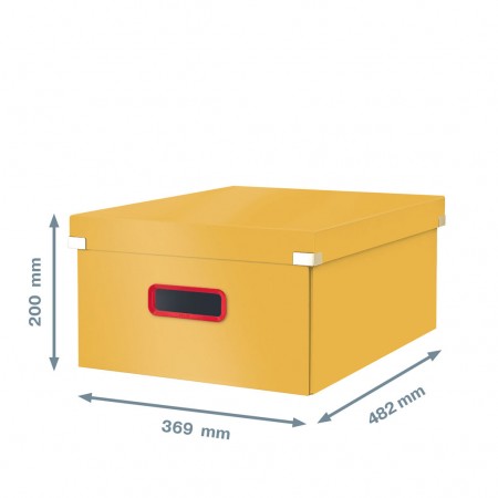 Cutie depozitare cu capac si maner pliabila 36 x 20 x 48 cm galben chihlimbar cosy leitz Cutie depozitare cu capac si maner pliabila 36 x 20 x 48 cm galben chihlimbar cosy leitz