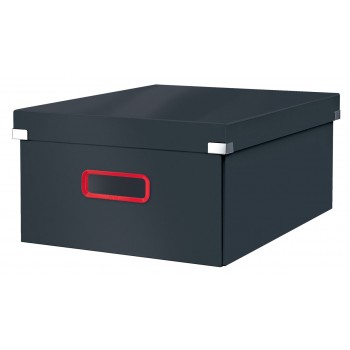 Cutie depozitare cu capac si maner pliabila 36 x 20 x 48 cm gri antracit leitz