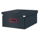 Cutie depozitare cu capac si maner pliabila 36 x 20 x 48 cm gri antracit leitz