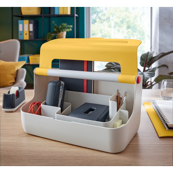 Cutie portabila cu organizator 36 x 19 x21 cm galben chihlimbar cosy leitz Cutie portabila cu organizator 36 x 19 x21 cm galben chihlimbar cosy leitz