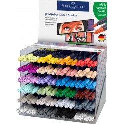Display 120 buc sketch marker 2 capete goldfaber faber-castell Display 120 buc sketch marker 2 capete goldfaber faber-castell