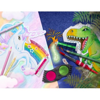 Display concept unicorni si dinozauri 2024 faber-castell