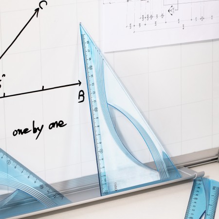 Echer 18 cm 60 grade albastru transparent deli