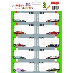 Etichete scolare 30/set masini de curse tls-749 tanex