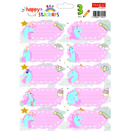 Etichete scolare 30/set unicorni tls-727 tanex