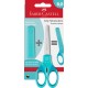 Foarfeca scolara cu protectie grip turcoaz faber-castell