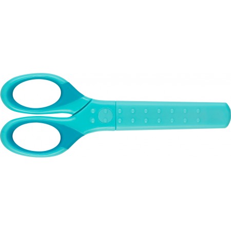 Foarfeca scolara cu protectie grip turcoaz faber-castell