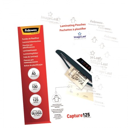 Folie a5 125 microni 100/top fellowes