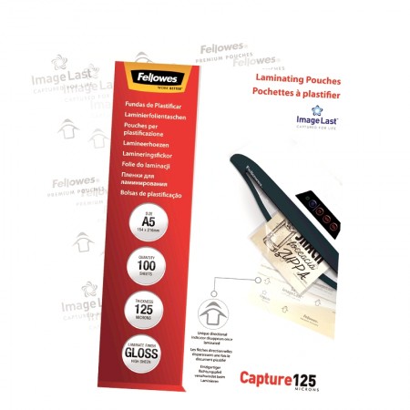 Folie a5 125 microni 100/top fellowes