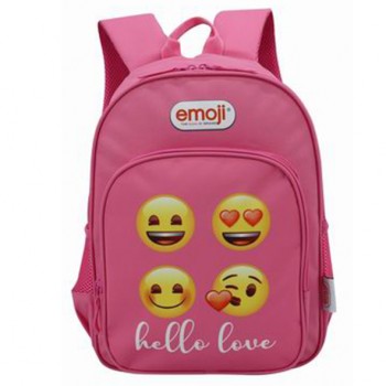 Ghiozdan clasa 0 emoji classic 2 fermoare roz pigna