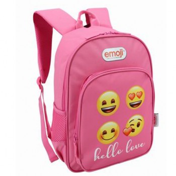 Ghiozdan clasa 0 emoji classic 2 fermoare roz pigna