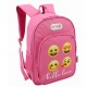 Ghiozdan clasa 0 emoji classic 2 fermoare roz pigna