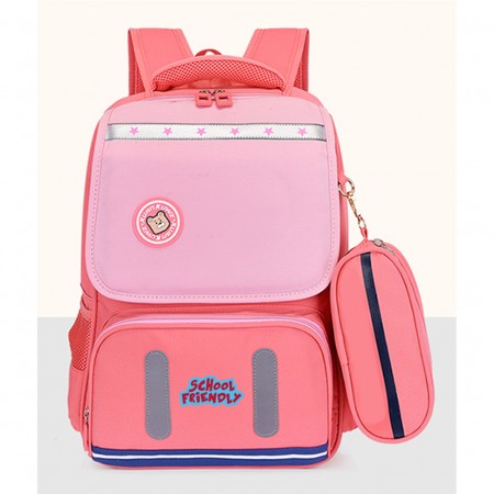 Ghiozdan clasa 0 funtasy roz cu penar 3 fermoare pigna