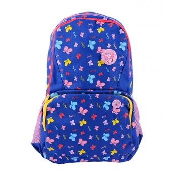 Ghiozdan gimnaziu fly butterfly albastru multicolor pigna