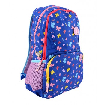 Ghiozdan gimnaziu fly butterfly albastru multicolor pigna