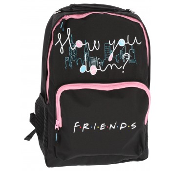 Ghiozdan gimnaziu friends negru 2 fermoare pigna