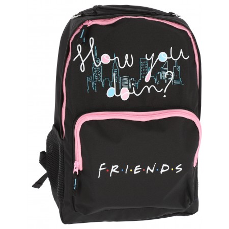 Ghiozdan gimnaziu friends negru 2 fermoare pigna