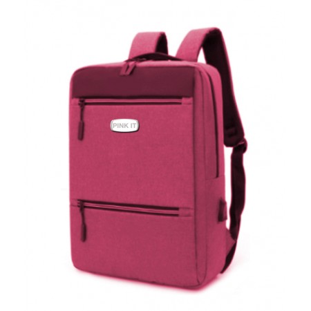 Ghiozdan laptop pink it usb 3 fermoare pigna Ghiozdan laptop pink it usb 3 fermoare pigna