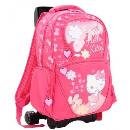 Ghiozdan troller cl 1/4 hello kitty roz pigna Ghiozdan troller cl 1/4 hello kitty roz pigna