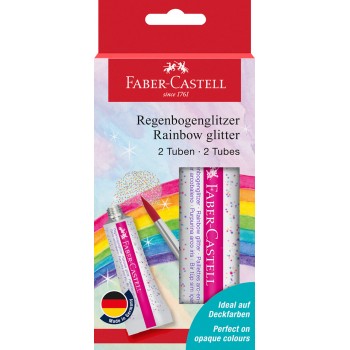 Glitter rainbow set 2x12 ml faber-castell