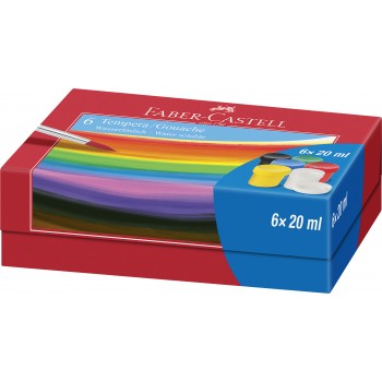 Guase 6 culori 20ml faber-castell
