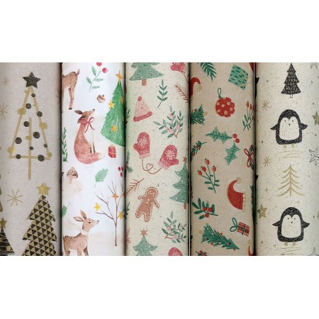 Hartie ambalaj rola 70cm x 2m christmas town rotolux