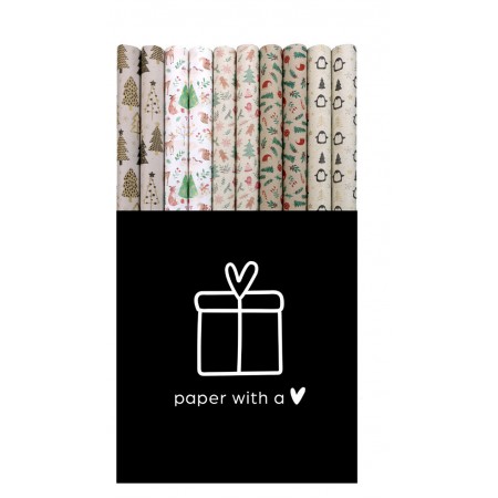 Hartie ambalaj rola 70cm x 2m christmas town rotolux