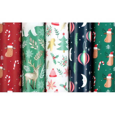 Hartie ambalaj rola 70cm x 2m magical winter rotolux