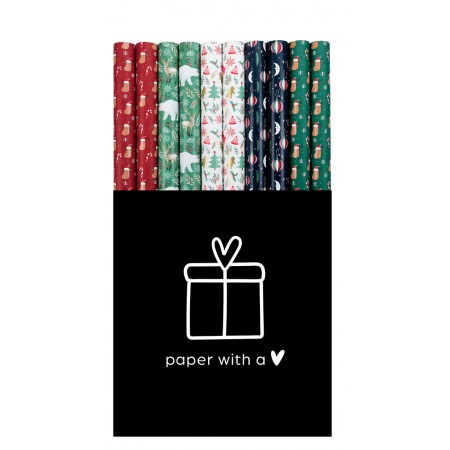 Hartie ambalaj rola 70cm x 2m magical winter rotolux