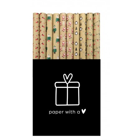 Hartie ambalaj rola 70cm x 2m santas wonderland rotolux