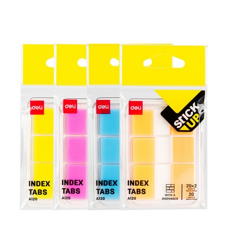 Index adeziv plastic set 2*38*18 + 1*38*25mm div cul 20 file deli Index adeziv plastic set 2*38*18 + 1*38*25mm div cul 20 file deli