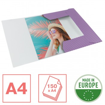Mapa carton cu elastic lavanda reciclabila colour'breeze esselte