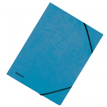 Mapa carton cu elastic lux albastra esselte