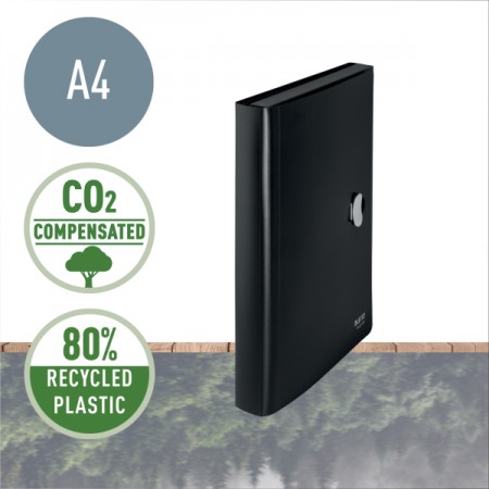 Mapa plastic 5 compartimente negru recycle leitz Mapa plastic 5 compartimente negru recycle leitz