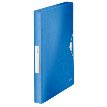 Mapa plastic albastru metalizat 30mm jumbo wow leitz