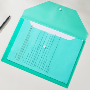 Mapa plastic cu buton a4 verde deli