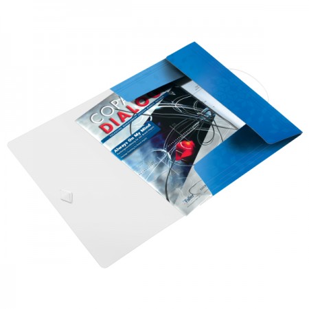 Mapa plastic cu elastic albastru metalizat wow leitz Mapa plastic cu elastic albastru metalizat wow leitz